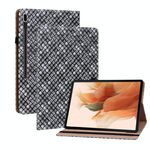 Per Samsung Galaxy Tab S8 + / TAB S7 + Color Weave Texve Texture Flip Pelle custodia in pelle con supporto (nero)