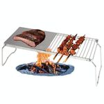 Campeggio all'aperto Conveniente pieghevole in acciaio inox barbecue in acciaio inox