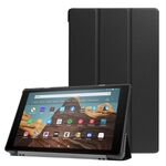 Per Amazon Kindle Fire HD 10 2017/2019 Custodia in pelle a ribaltamento orizzontale con texture custer con supporto a tre pieghe e funzione di sospensione / sveglia