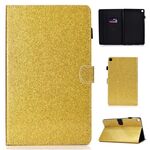 Per Galaxy Tab A 8.0 e S Pen (2019) Custodia in pelle con vibrazione orizzontale in polvere glitterata P200 con supporto e slot per schede (oro)