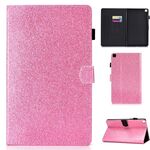 Per Galaxy Tab A 8.0 (2019) Custodia in pelle con vibrazione orizzontale in polvere glitterata T290 con supporto e slot per schede (rosa)