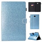 Per Galaxy Tab A 10.1 (2016) T580 Custodia in pelle con vibrazione orizzontale in polvere glitterata verniciata con supporto e slot per scheda (blu)