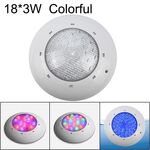 Lampada da parete per piscina in plastica ABS 18x3W con luce subacquea (colorata)