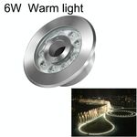 Luce per fontana subacquea a LED in acciaio inossidabile con anello da 6W (luce calda)