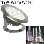 Luce subacquea per piscina con luce subacquea a LED da 12W Square Park Landscape (luce bianca calda)