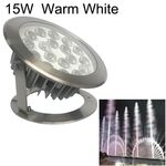 Luce subacquea per piscina a LED con paesaggio da parco quadrato da 15 W (luce bianca calda)