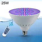 Lampadina per piscina a LED in plastica ABS, luce subacquea, colore chiaro: telecomando colorato + 12 pulsanti (25W)