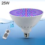Lampadina per piscina a LED in plastica ABS, luce subacquea, colore chiaro: telecomando colorato +18 pulsanti (25W)