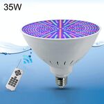 Lampadina per piscina a LED in plastica ABS, luce subacquea, colore chiaro: telecomando colorato +18 pulsanti (35W)