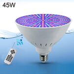 Lampadina per piscina a LED in plastica ABS, luce subacquea, colore chiaro: telecomando colorato +18 pulsanti (45W)