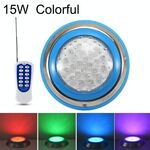 Luce subacquea a LED per piscina a parete in acciaio inossidabile da 15W (luce colorata + telecomando)