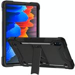 Per Samsung Galaxy Tab S8 / Galaxy Tab S7 Silicone + PC Cassa protettiva antiurto con supporto (nero)