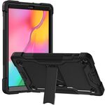 Per Samsung Galaxy Tab A 10.1 (2019) Custodia protettiva antiurto in silicone + PC con supporto (nero)