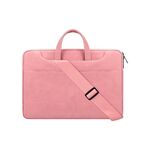 ST06SDJ Borsa per laptop business PU smerigliato con tracolla staccabile, Dimensioni: 15.6 pollici (rosa)