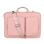 Sacchetto per laptop addensato in poliestere ST11 con tracolla staccabile, dimensioni: 15,6 pollici (rosa)