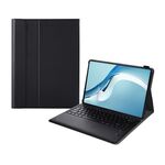 A126 per Huawei Matepad Pro 12.6 2021 Struttura di pecora Ultra-sottile Tastiera Bluetooth Bluetooth Custodia in pelle flip orizzontale con supporto (nero)