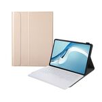 A126 per Huawei Matepad Pro 12.6 2021 Struttura di pecora Ultra-sottile Tastiera Bluetooth Bluetooth Custodia in pelle flip orizzontale con supporto (oro)