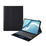 A126-Come per Huawei Matepad Pro 12.6 2021 Struttura delle pecore La retroilluminazione ultra-sottile Tastiera Bluetooth Bluetooth Custodia in pelle flip orizzontale con supporto e touchpad (nero)