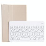 Per Lenovo Pad Plus 11 pollici TB-J607F / Tab P11 11 pollici TB-J606F / PAD 11 pollici YAM12 retroilluminazione stile agnello in pelle di agnello rimovibile tondo tastiera Bluetooth custodia in pelle con supporto (oro)