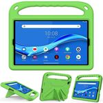 Per Lenovo Tab M10 FHD PLUS TB-X606F / TB-X606M Maniglia Portable EVA Cassa protettiva antiurto con supporto triangolo (verde)