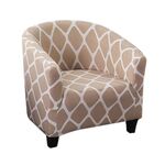 Copertura del divano stampata a semicerchio singolo all-inclusive elastico (cloud clear)