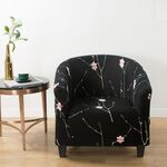 Coperchio del divano stampato a semicerchio a semicerchio all-inclusive elastico (prugna)