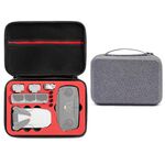 Per DJI Mini SE Guardare antiurto con custodia a carico del custodia rigida, Dimensioni: 21,5 x 29,5 x 10 cm (Grigio + Liner rosso)