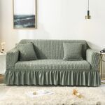 Soggiorno Stretch Copertura piena Gonna in stile Stile Cover, Dimensioni: DUBURE M 145-185CM (Green di un colore)