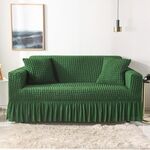 Soggiorno Stretch Copertura completa Gonna in stile Stile Cover, Dimensioni: DUBURE M 145-185CM (Green di lusso a un colore)