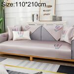 Pattern di piume Summer Ice Seta antiscivolo Piena copertura del divano copertura, Dimensioni: 110x210cm (grigio chiaro)