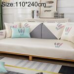 Pattern di piume Summer Ice Seta antiscivolo Copertura a copertura completa Cover, Dimensioni: 110x240cm (cremoso-bianco)