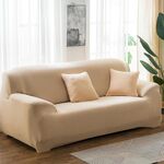 Four Seasons Solid Color Elastic Foull Coverage Cover antiscivolo Cover (beige)
