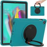 Per Samsung Galaxy Tab S5E 10.5 pollici T720 2019 Antiurto antiurto TPU + custodia protettiva per PC con rotazione a 360 gradi Pieghevole con impugnatura con supporto per impugnatura e slot a penna (blu)