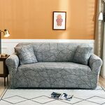 Copertura a doppio sedile Piena copertura elastica antiscivolo Cover (grigio)