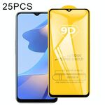 Per OPPO A16 / A16S 25 PCS 9D Pellicola integrale in colla a schermo intero