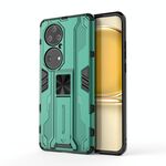 Per Huawei P50 Pro SuperSonic PC + custodia protettiva antiurto TPU con supporto (verde)