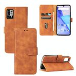 Per Umidigi Power 5 Solid Color Skin Feel Feel Firma magnetica Gestione orizzontale Flip Calf Texture PU Custodia in pelle con supporto e carte Slot & Portafoglio (Brown)