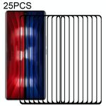 Per Vivo Iqoo 8 Pro 25 PCS 3D Bordo curvo a schermo intero Pellicola in vetro temperato (nero)