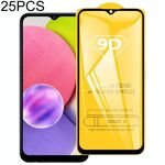 Per Samsung Galaxy A03S 25 PCS 9D Pellicola integrale in colla a schermo intero