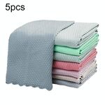 5 pezzi non marcatura e pesci facile da secco stracci da cucina Asciugamani da cucina, consegna colore casuale, specifica: 25x25 cm (sfuso, senza imballaggio)