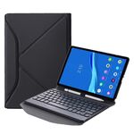 BM10 Diamond Texture Bluetooth Bluetooth Bluetooth Custodia in pelle con slot a penna e supporto posteriore triangolare per Lenovo Smart Tab M10 HPD Plus TB-X606F 10.3 pollici (nero)