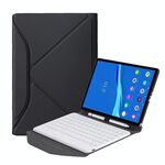 BM10 Diamond Texture Struttura Bluetooth Bluetooth Custodia in pelle Bluetooth con slot a penna e supporto posteriore triangolare per Lenovo Smart Tab M10 HPD Plus TB-X606F 10.3 pollici (Bianco Bianco)