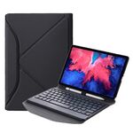BM12 Diamond Texture Bluetooth Bluetooth Custodia in pelle Bluetooth con slot a penna e supporto posteriore triangolare per Lenovo Pad Plus 11 pollici TB-J607F / Tab P11 11 pollici TB-J606F (nero)