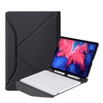 BM12 Diamond Texture Bluetooth Bluetooth Custodia in pelle Bluetooth con slot a penna e supporto posteriore triangolare per Lenovo Pad Plus 11 pollici TB-J607F / Tab P11 11 pollici TB-J606F (Bianco Bianco)