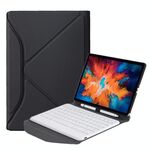 BM13 Diamond Texture Custodia in pelle Bluetooth Bluetooth rimovibile con slot a penna e supporto posteriore triangolare per Lenovo Pad Pro 11,5 pollici 2021 TB-J716F / Tab P11 Pro 11,5 pollici TB-J706F (Bianco Nero)