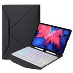 BM12S Retroilluminazione in edizione Diamond Texture Custodia in pelle Bluetooth Bluetooth Staccabile con slot a penna e supporto posteriore triangolare per Lenovo Pad Plus 11 pollici TB-J607F / Tab P11 11 pollici TB-J606F (Bianco Bianco)
