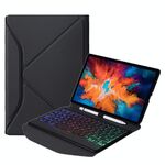 BM13S Retroilluminazione Edizione Diamond Texture Caso di pelle Bluetooth Bluetooth rimovibile con penna Slot & Triangolare Supporto posteriore per Lenovo Pad Pro 11.5 pollici 2021 TB-J716F / Tab P11 Pro 11,5 pollici TB-J706F (nero)
