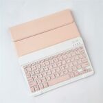 Per Lenovo Smart Tab M10 HPD Plus TB-X606F 10.3 pollici LX103 Colore solido Staccabile Tasto quadrato Tastiera Bluetooth Custodia in pelle con supporto (rosa)