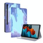 Per Samsung Galaxy Tab S8 + / Tab Tab S8 Plus / TAB S7 FE / TAB S7 + 12.4 pollici T970 / T976B Tensione T970 / T976B Tensione ACQUATORE Pelle Atmosfera MAGNETIC Horizontal flip custodia in pelle PU con supporto e carte slot e cornice per foto (neve invern