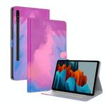 Per Samsung Galaxy Tab S8 + / TAB S8 Plus / TAB S7 FE / TAB S7 + 12.4 Pollici T970 / T976B Tensione T970 / T976B Tensione ACQUATORE ACQUISTA PELLE SENTIRE MAGNETIC BIGLIP Flip PU Custodia in pelle con supporto e carte slot e fotografica (rosso viola)